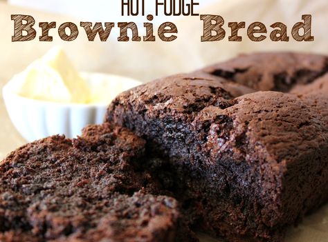 Hot Fudge Brownie Bread - used brownie mix instead of the cake mix Brownie Bread Loaf, Brownie Bread, Chocolate Fever, Chocolate Oatmeal Bars, Fudge Brownie, Chocolate Oatmeal, Chocolate Chocolate, Incredible Recipes, Sweet Breads