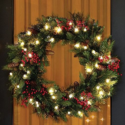 Are you looking for the best cheap battery lit Christmas wreaths to brighten up… Battery Operated Christmas Wreath, Outdoor Christmas Garland, Wreath Decorating Ideas, Pre Lit Christmas Wreaths, Outdoor Christmas Wreaths, Sunday Blessings, Christmas Wreaths With Lights, Winter Weekend, Artificial Christmas Wreaths