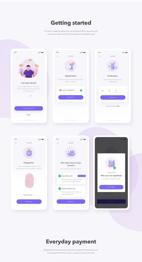 Registration app design inspiration. #appdesign App Mobile Design, Onboarding App, Application Ui Design, City Bank, Ui Design Mobile, App Design Layout, Android App Design, Ios App Design, Web Design Mobile