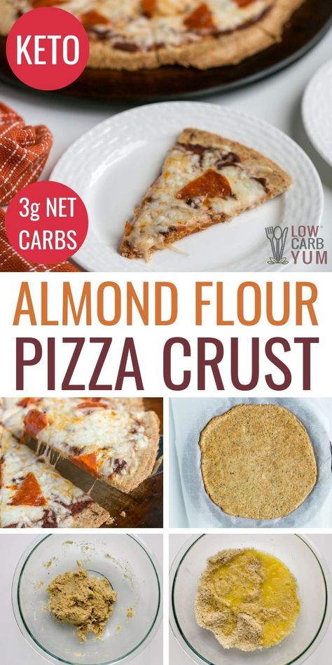 Easy Low Carb Pizza, Pizza Crust Keto, Almond Flour Pizza, Low Carb Pizza Crust, Potato Substitute, Almond Flour Pizza Crust, Recipes Potatoes, Healthy Low Carb Snacks, Recipe Low Carb