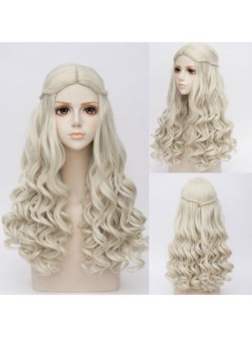 White Queen Cosplay, Alice In Wonderland White Queen, White Queen Costume, Long Middle Part, Queen Halloween Costumes, Queen Cosplay, Best Lace Front Wigs, Kawaii Wigs, Queen Costume