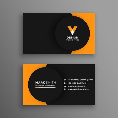 Calling Card Design, Branding Examples, Free Business Logo, Business Card Design Black, Restaurant Business Cards, Yellow Business Card, Free Business Card Design, Professional Business Card Design, Visiting Card Design