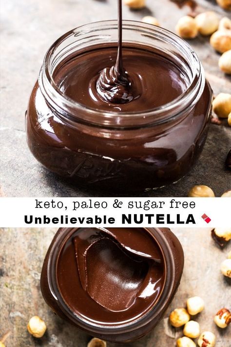 Nutella Keto Recipes, Keto Hazelnut Recipes, Hazelnut Spread Recipes, Keto Spreads, Paleo Nutella, Keto Nutella, Vegan Nutella, Keto Sauces, Homemade Nutella