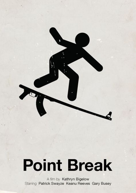 Picture of the Week #71: Pictogram Film Posters by Viktor Hertz Point Break Movie, Simple Posters, Point Break, Minimal Movie Posters, Minimal Poster, Movie Posters Design, Kill Bill, Movie Posters Minimalist, Alternative Movie Posters