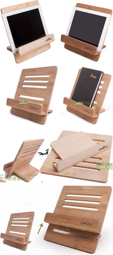 Ipad Stand Wood, Wooden Ipad Stand, Shop Counters, Phone Stand Design, Makerspace Ideas, Reading Stand, Iphone 5se, Ipad Hacks, Reading Table