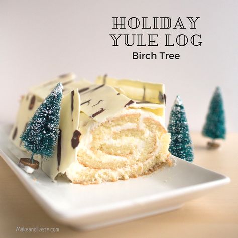 Vanilla Yule Log, Reindeer Bark, Chocolate Peppermint Bark Recipe, Cookies Dark Chocolate, Christmas Cake Roll, Birch Tree Cakes, Candy Cane Cookie Recipe, Yule Log Recipe, Christmas Yule Log