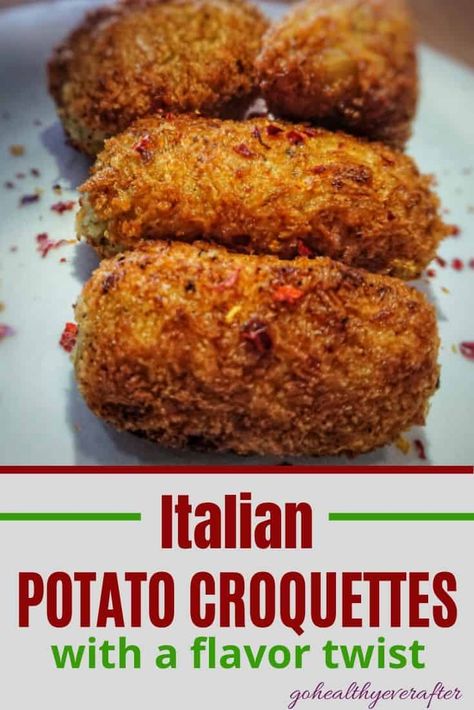 These Italian potato croquettes with mozzarella inside and a crunchy golden shell are one of the best Italian appetizers. This quick and easy recipe shows you a little-known secret that results in cheese croquettes bursting with flavors not only on the inside but also on the outer shell. Italian Potato Croquettes Recipe, Best Italian Appetizers, Baked Buttermilk Chicken, Croquette Recipe, Potato Croquette, Satisfying Pics, Potato Croquette Recipe, Cheese Croquettes, Italian Potatoes