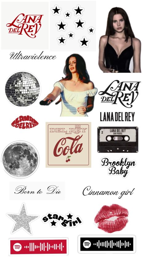 Lana Del Ray Sticker, Phone Case Diy Stickers, Stickers For Iphone Case, Lana Stickers, Lana Del Rey Stickers, Clear Phone Case Design, Lana Del Rey Art, Diy Room Decor Videos, Bff Gifts Diy