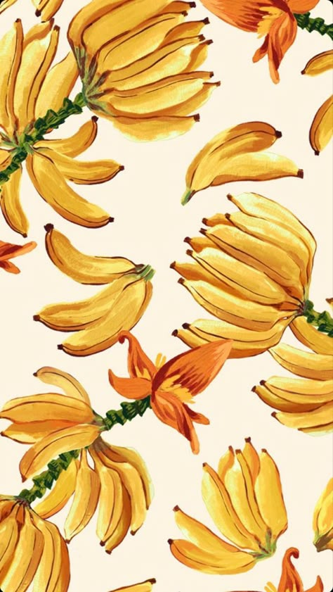 Banana Illustration, Iphone And Airpods, Preppy Wallpapers, Tropical Art Print, Iphone Airpods, Hawaiian Art, Latest Fashion Trends For Women, Fruit Wallpaper, Textile Prints Design