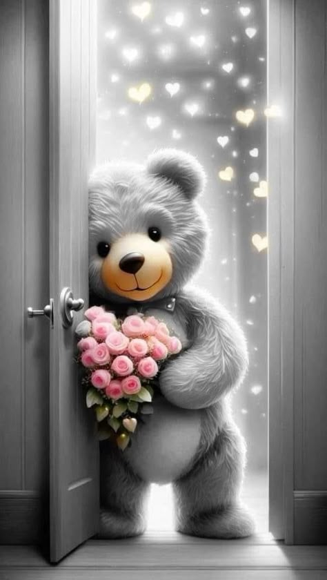 Cute Teddy Bear Pics, Purple Teddy Bear, Teddy Bear Hug, Teddy Bear Images, Teddy Bear Wallpaper, Sweet Photo, Glittery Wallpaper, Cuddly Teddy Bear, Teddy Bear Pictures