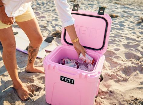 Pink Yeti Cooler, Pink Yeti, Pink Cooler, Beach Cooler, Yeti Roadie, Tailgate Gear, All Things Pink, Yeti Cooler, Wine Event