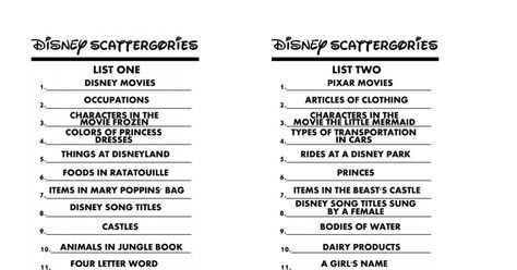 Disney scattergories lists.pdf Disney Scattergories Lists, Spiral Scouts, Eden Game, Scattergories Lists, Speech Worksheets, Recreational Therapy, Kids Travel Journal, Trip Activities, Fish Extender Gifts