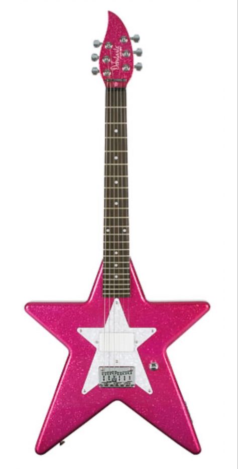 Pink Electric Guitar, Pink Guitar, Guitar Stickers, Rock Guitar, Family Doctors, Guitar Picks, Pink Stars, Electric Guitar, Hot Pink