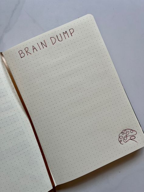 Brain Dump Journal Aesthetic, Brain Dump Aesthetic, Bujo Brain Dump, Brain Dump Bullet Journal, Brain Dump Journal, Dump Journal, Mind Dump, Selfcare Aesthetic, Bullet Journal Minimalist