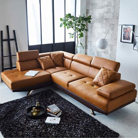 New Sofa Design Furniture, Modern Living Room Sofa Set, L Shaped Leather Sofa, L Shaped Sofa Designs, Stylish Sofa Sets, L Shape Sofa Set, Sofa Couch Design, Shape Sofa, Luxury Sofa Design