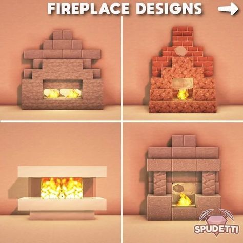 Fireplace Minecraft Design, Minecraft Furniture Designs, Corner Fireplace Minecraft, Minecraft Oven Design, Minecraft Small Fireplace, Minecraft Chimney Design, Minecraft Oven, Minecraft Fireplace Design, Minecraft Chimney