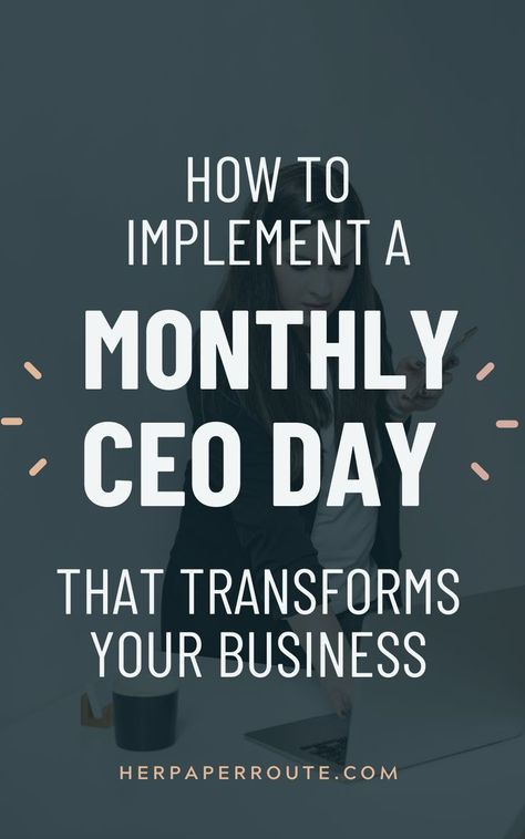 You, and your business needs you to have a monthly CEO day. Business can be a freaking WHIRLWIND sometimes. You blink and suddenly three months have gone by and you feel like you haven’t accomplished all that much this last quarter.

Today I want to share a simple strategy that’s transformed the way I do business.

It’s called a “Monthly CEO Day” and here’s how it works… Ceo Day, Ceo Tips, Business Scaling, Business Development Strategy, Men Masculine, Entrepreneurship Tips, 2024 Goals, Startup Business Plan, Job Advice