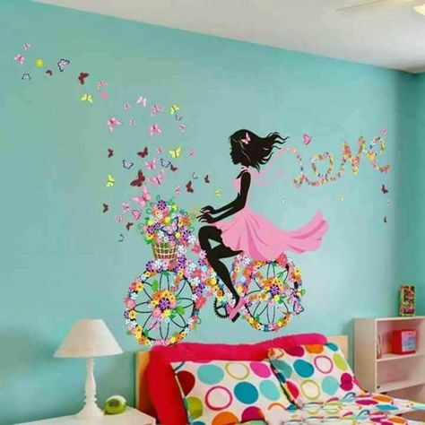 wall decoration bedroom decal on Amazon.com | https://www.amazon.com/SWORNA-Butterfly-Removable-Playroom-Kindergarten/dp/B01709R6RS/ref=pd_bxgy_201_img_2?_encoding=UTF8&pd_rd_i=B01709R6RS&pd_rd_r=ZGCPXCBZ1ZMKGSN72Q6S&pd_rd_w=FjSYX&pd_rd_wg=pC6X9&psc=1&refRID=ZGCPXCBZ1ZMKGSN72Q6S Wall Decals Girls Room, Picture Wall Bedroom, Girls Wall Stickers, Vinyl Decal Diy, Bedroom Stickers, Removable Wall Art, Diy Wall Decals, Butterfly Wall Decals, Back Wallpaper