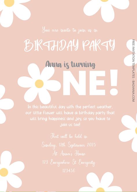 Download Now Free Editable PDF - Fresh Summer Birthday Invitation Templates #free #freeinvitation2019 #birthday #disney #invitations #invitationtemplates Flower Theme Party, Flower Party Themes, Flower Birthday Invitations, Summer Birthday Invitations, Free Invitation Templates, Fresh Summer, Summer Birthday, Birthday Invitations Kids, Free Birthday Invitations