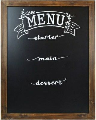 Table Menu Ideas, Chalk Menu, Menu Chalkboard, Wedding Table Menus, Chalkboard Table, Blackboard Art, Chalkboard Lettering, Menu Boards, Dining Room Art