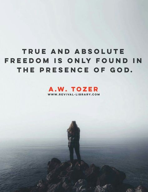 True Freedom www.inchristiamshe.com Aw Tozer Quotes, In The Presence Of God, A W Tozer, The Presence Of God, Presence Of God, Man Of God, True Freedom, Rosary Beads Catholic, Freedom Quotes