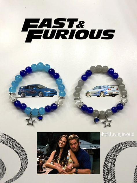 Fast And Furious Jewelry, Match Bracelets For Couples, Fast And Furious Gifts Ideas, Fast And Furious Bracelet, Couple Bracelets Relationships, Matching Bracelets For Couples Diy, Cute Matching Bracelets For Couples, Couple Bracelet Ideas, Matching Bracelets Aesthetic