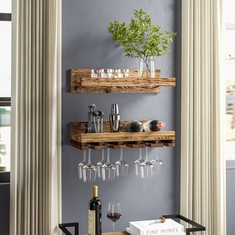 Move Over Bar Carts, Pinterest Stats Point To This Wine Storage Trend Wine Rack Projects, Hanging Wine Glass Rack, Shelves Decor, Wine Rack Design, Table Top Wine Rack, Wall Mounted Wine Rack, Wine Bottle Rack, Bottle Wall, Wine Glass Rack