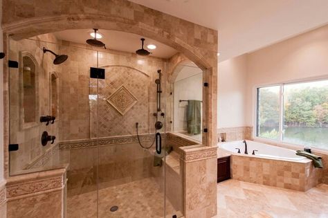 Shower Bathroom Ideas, Roman Bathroom, Roman Shower, Roman Bath House, Spa Bathroom Design, Paris Bathroom, Rustic Bathroom Designs, Shower Bathroom, Roman Style