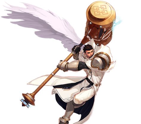 Priest - Crusader - Saint Awakening Pixiv Fantasia, Fantasy Warrior, Character Design Male, Fantasy Rpg, Fantasy Inspiration, 영감을 주는 캐릭터, Character Design References, Dnd Characters, An Angel