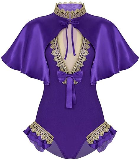 Amazon.com: TiaoBug Women's Circus Trapeze Artist Cosplay Costume Stage Performance Cape Top with Leotard Purple Large : Clothing, Shoes & Jewelry Trapeze Artist Costume, Circus Trapeze, Gotham Memoirs, Cape Outfit, Leotard Costume, Trapeze Artist, Cape Top, Cape Tops, Leotard Bodysuit