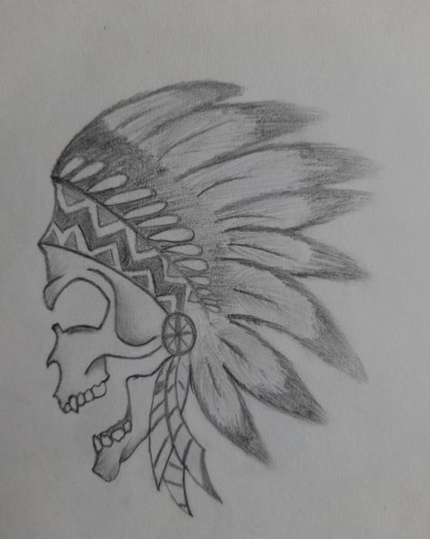 Skull with tribal hat Pencil_art #drawingsketch #artpencil #draw #drawing #pencilsketch #pencil #pencilartwork #pencildrawings #pencils #pencilsketching @the.artwalk @art @alpha_arrt @visual_enjoyment_gallery @drawing_art70 @sketchfeatures @silviemahdal_art#pencilwork #pencilartist #artistdrawing #artistic #drawingchallenge #drawing🎨 #handdrawn #digitalart #digitaldrawing #pencildrawing #artistsketchbook #likeforlikes #sketchbook #pencilsketches #drawingbook #likeforlikes #drawingoftheday #art Native American Sketches, Silviemahdal Art, How To Draw Native People, Native American Headdress Drawing, Native American Drawing Pencil Sketches, Native Chief Drawing, Gallery Drawing, Native American Drawing, Draw Drawing