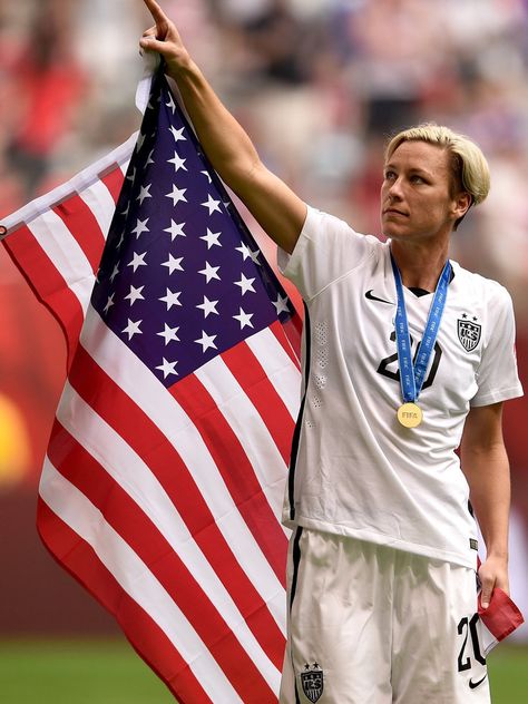 Abby Wambach celebrates the U.S. team's 5-2 victory against Japan in the FIFA Women's World Cup on July 5, 2015, in Vancouver, Canada.&nbsp Sarah Huffman, Abby Wambach, Usa Soccer Team, Cleats Soccer, Uswnt Soccer, Female Soccer, Hope Solo, Women's Soccer Team, World Cup Champions