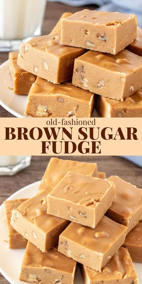 Brown Sugar Fudge Recipes, Old Fashioned Fudge Recipes Grandmothers, Fudge Homemade, Diy Gift For Kids, Holiday Fudge Recipes, Brown Sugar Fudge, Butterscotch Fudge, Holiday Candy Recipes, Homemade Fudge Recipes