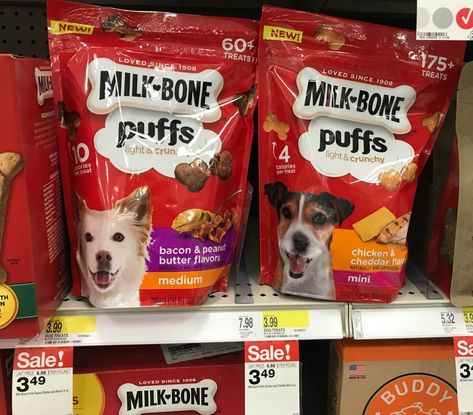 06-05-18 Milk-Bone Puffs Dog Treats Just $0.87 at Target! {Ibotta Rebate}Living Rich With Coupons® Living Rich, Rich Living, Dog Milk, Peanut Chicken, Dog Treats, I Love It, Chip Bag, Fur Babies, Love It