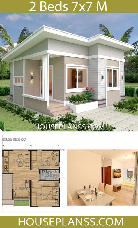 diy house diy house House Design Plans, Pelan Rumah, Little House Plans, Two Bedroom House, 2 Bedroom House Plans, Casas The Sims 4, Simple House Design, Sims House Plans, Small House Design Plans