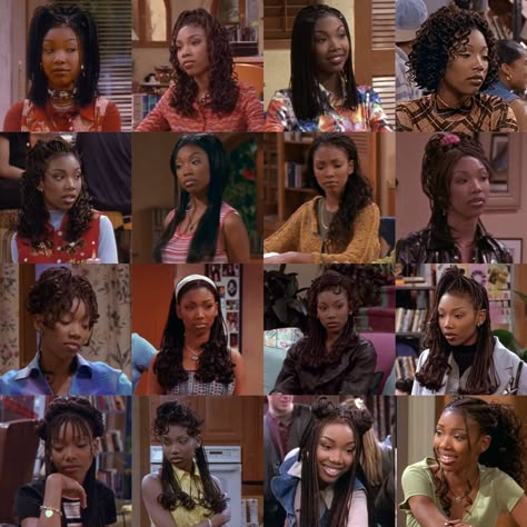 2000s Hairstyles Black Women, 00s Hairstyles, 90s Hairstyles For Black Women, 2000 Hairstyles, Brandy Braids, Black Hair 90s, 2000s Hairstyles, 90’s Hairstyles, Y2k Hairstyles