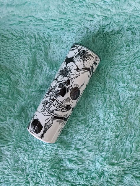 Skeleton Tumbler, Skull And Flowers, Skull Tumbler, Kids Tumbler, Cup Ideas, Dinosaur Kids, Personalized Tumblers, Tumbler Cups, Personalised Kids