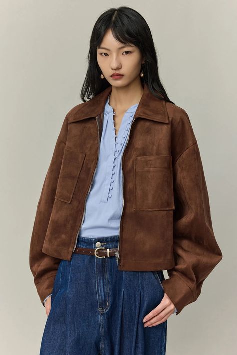 Jackets – fbrq.com Suede Jacket Outfit 2024, Oversized Jacket Outfit, Swedish Dress, Raw Denim Jacket, Suede Jacket Outfit, Zara Fall, Suede Outfit, College Jackets, Oversized Sleeves