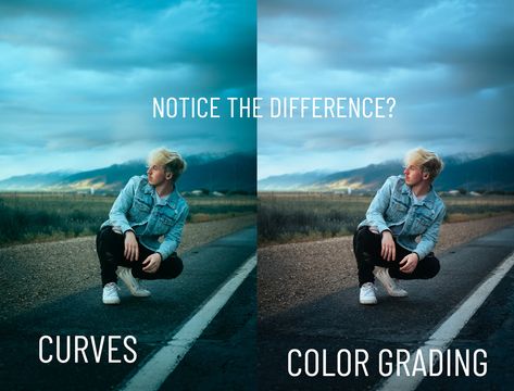 The Tone Curve vs The Color Grading in Camera Raw? - PSD Stack Color Grading Photoshop, Photoshop Lessons, Raw Color, Film Making, Camera Raw, Color Grading, Photoshop Tutorial, Photoshop Actions, Color Correction