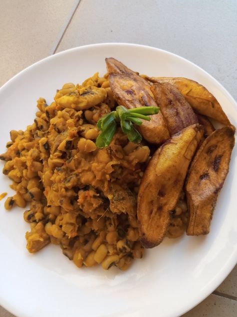 Beans and plantain Beans And Plantains, Beans And Plantain, Nigerian Beans And Plantain, Plantain Chips Photography, Fries Plantains, Unripe Plantain, Boiled Plantains, Plantains Fried, Nigerian Food