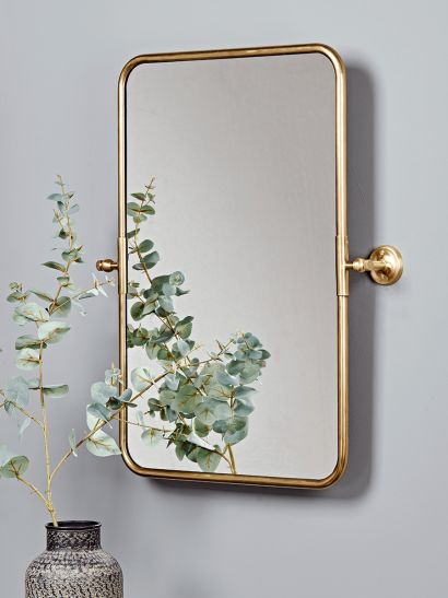 Bathroom Mirrors, Large French Bathroom Vanity Mirrors & Wall Mirrors UK Gold Bathroom Mirror Ideas, Black Bathroom Mirrors, Bathroom Mirror With Shelf, French Bathroom, Mirrors Uk, Rectangle Wall Mirror, Industrial Mirrors, Mirror Inspiration, Cox And Cox