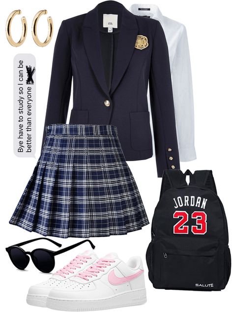 School Uniform Outfits, Back To School Outfit, Outfit Layout, Jennifer Fisher, Outfit Maker, Outfit Shoplook, Back To School Outfits, School Fashion, Kpop Fashion