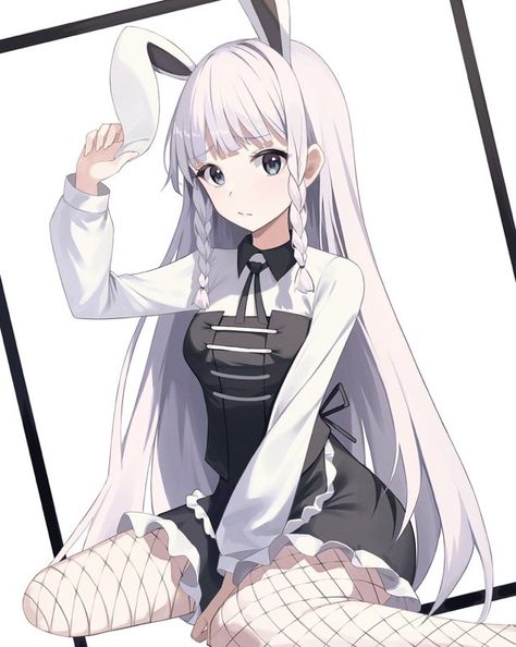 Anime Bunny Oc, Bunny Outfit Anime, Bunny Ears Anime, Anime Bunny Outfit, Anime Bunny Ears, Bunny Suit Anime, Bunny Girl Outfit, Jw Library, Scenecore Art