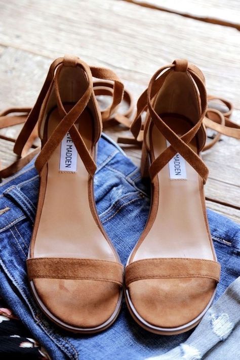 Basic Girl, Sandals Outfit, Fancy Shoes, Everyday Shoes, Cute Sandals, Lace Up Sandals, Fashion Sandals, Shoe Closet, Brown Shoe