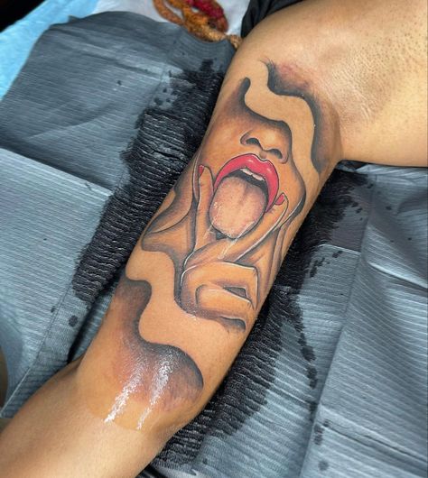 Stomach Filler Tattoo, Fire Design Tattoo, Flames Tattoo Sleeve, Flame Tattoo Sleeve, Arm Tattoo Filler Ideas, Flame Forearm Tattoo Men, Flames Forearm Tattoo, Fire Sleeve Tattoos For Guys, Blindfolded Woman Tattoo