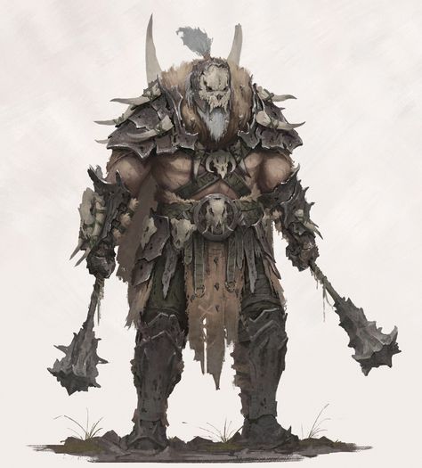 Orc Armor Concept Art, Artstation Concept Art, Viking Character, Fiction Idea, 다크 판타지, Monster Concept Art, Fantasy Armor, Monster Design, Warhammer Fantasy