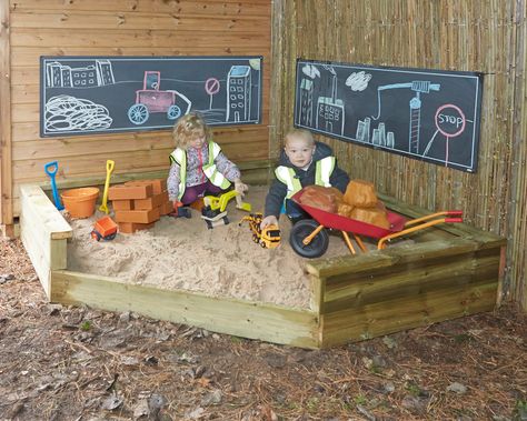 sand pit play Sandpit Ideas, Sand Pits For Kids, Eyfs Outdoor Area, Backyard Sandbox, Preschool Garden, Outdoor Learning Spaces, Toddler Outdoor, Sand Pit, Outdoor Play Areas