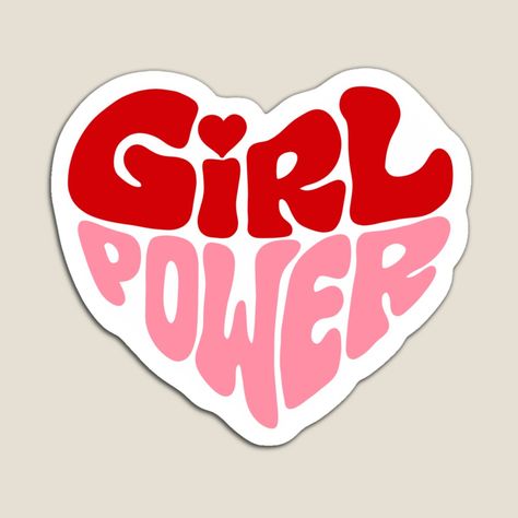 Get my art printed on awesome products. Support me at Redbubble #RBandME: https://www.redbubble.com/i/magnet/Girl-Power-Sticker-by-ForestWitchShop/160604890.TBCTK?asc=u Girl Power Stickers, Girls Stickers, Freshers Week, Patch Ideas, Book Stickers, Girls Power, Redbubble Products, Inspirational Sayings, The Power Of Love