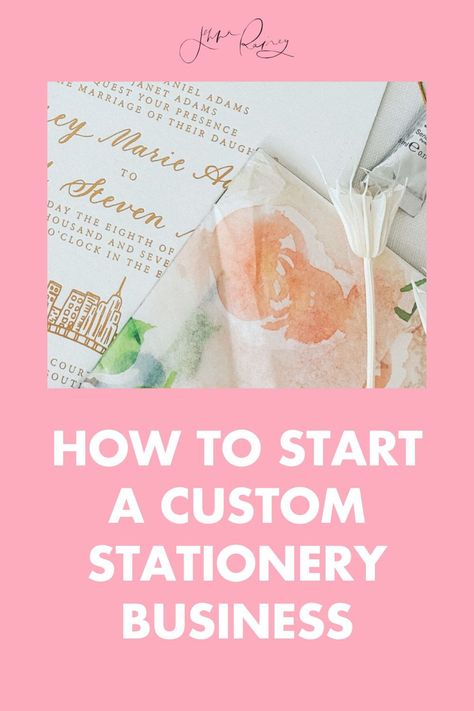 Starting a custom stationery business doesn't have to be overwhelming. Learn what tips helped one creative entrepreneur establish her stationery empire. Starting A Stationery Business, How To Start A Stationary Business, Stationary Business Aesthetic, Diy Stationary Ideas, Creative Stationery Design, Stationery Business Ideas, Stationary Design Inspiration, Jenna Rainey, Stationery Store Design