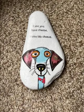 MoonRiverRocks - Etsy Retirement Crafts, Funny Rocks, Rock Animals, Rocks Painting, Painted River Rocks, Funny Rock, Garden Rock Art, Painted Slate, Paint Rocks